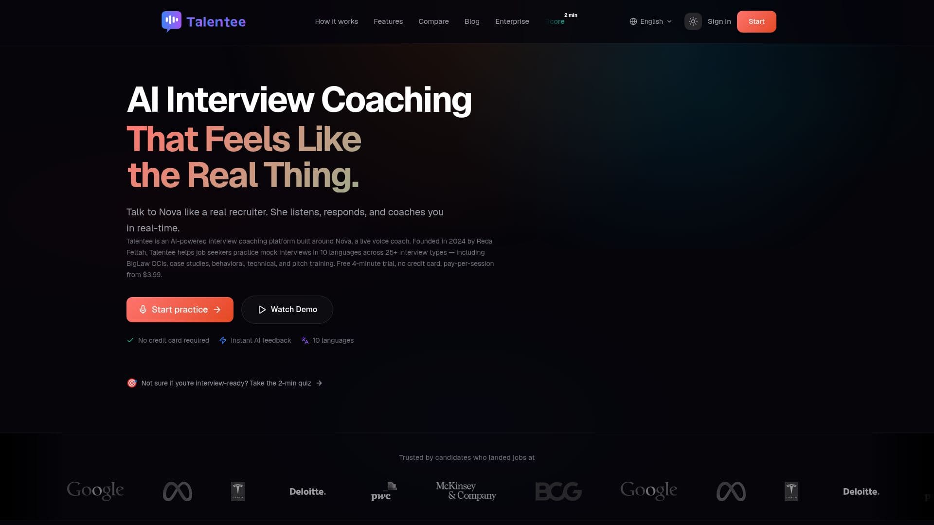 Talentee Nova screenshot