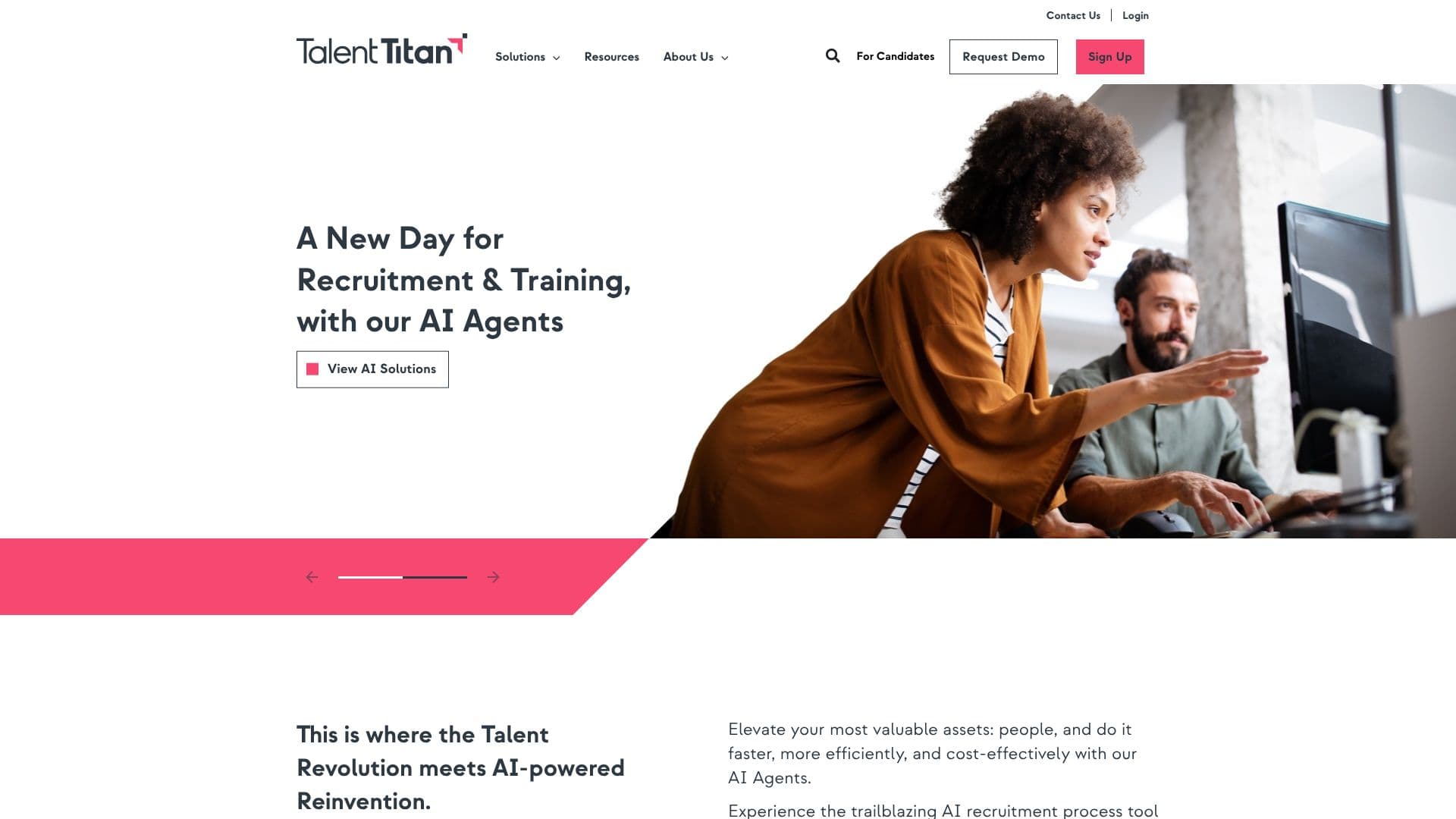 Captura de tela do Plataforma de Recrutamento AI TalentTitan
