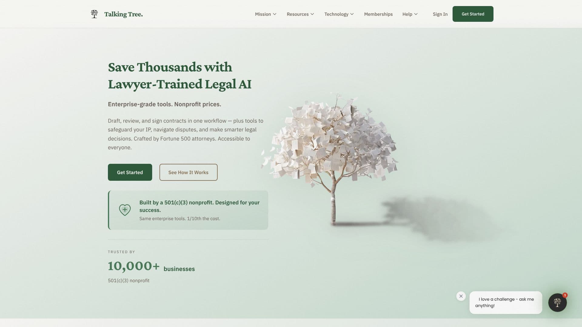 Talking Tree Legal AI screenshot