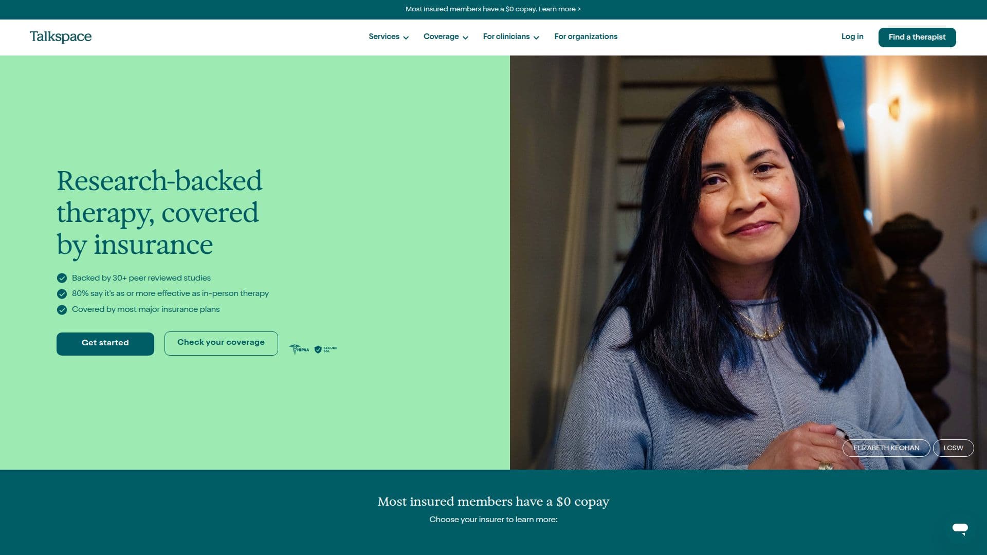 Tangkapan layar Talkspace