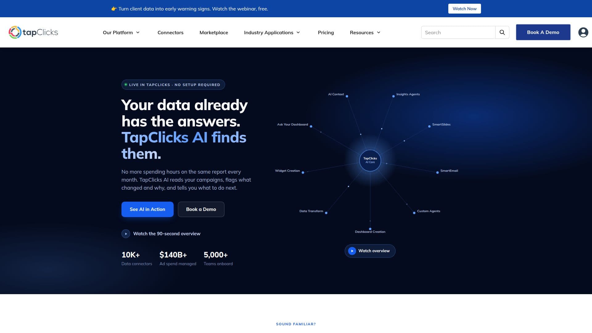 TapClicks AI Suite screenshot