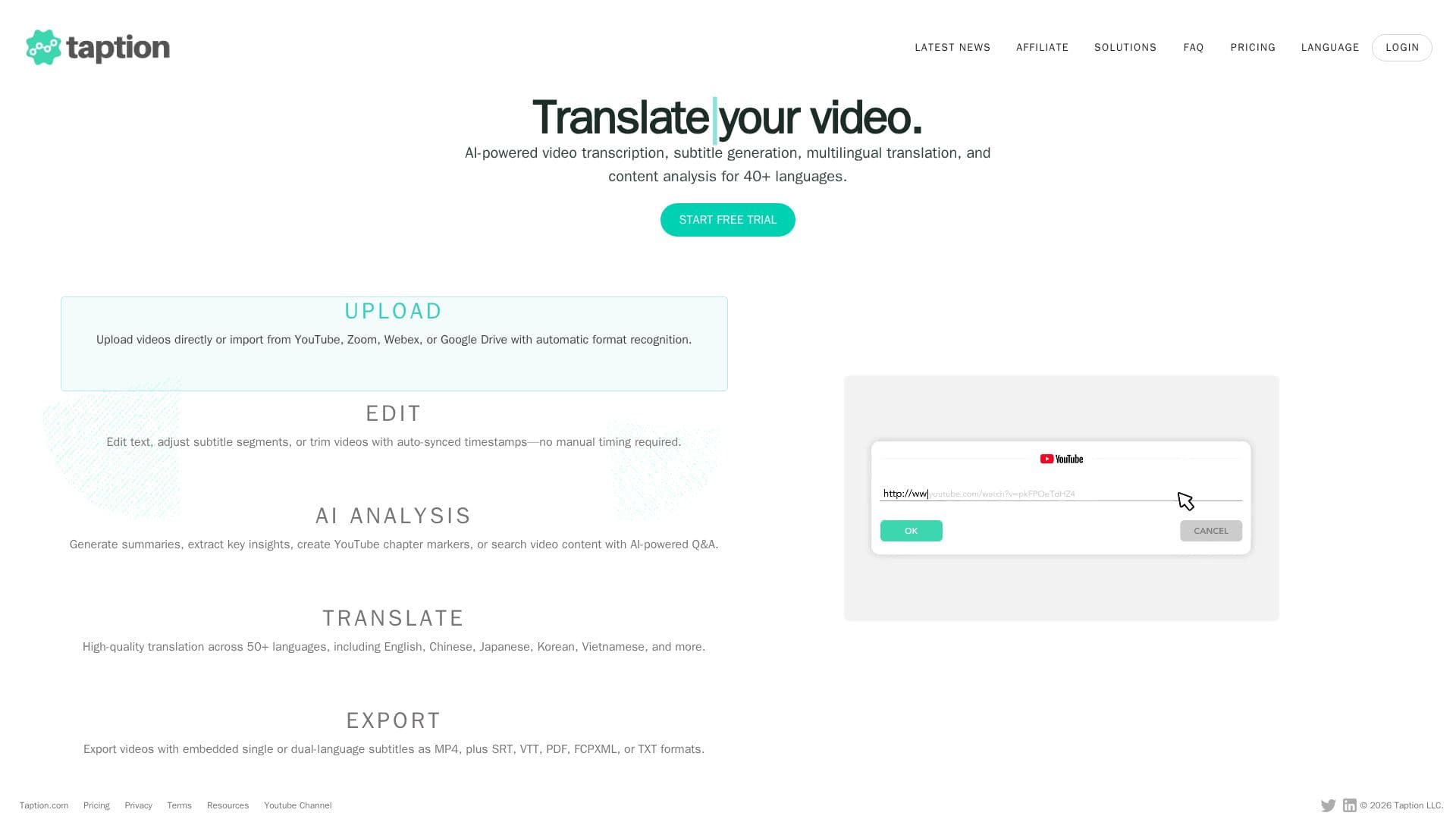 Taption screenshot