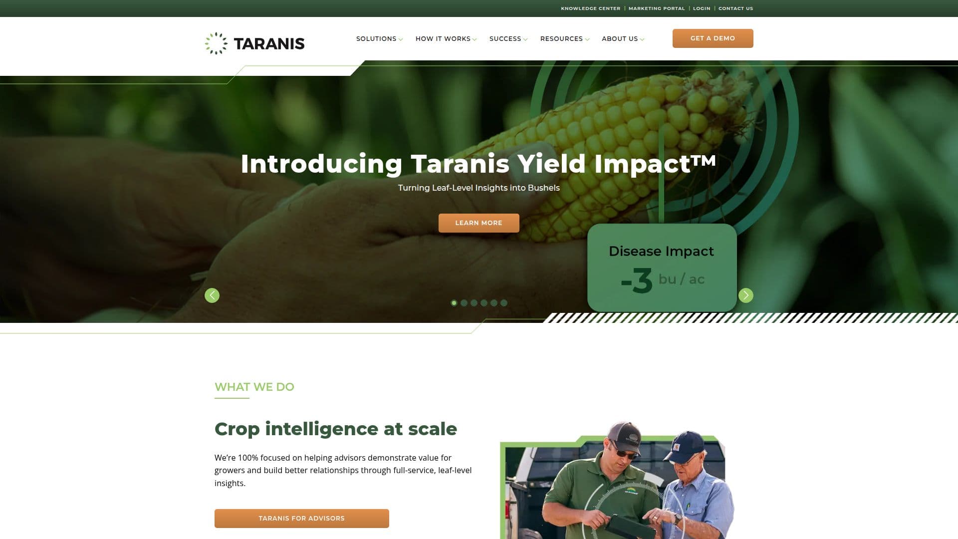 Taranis Crop Management Software screenshot