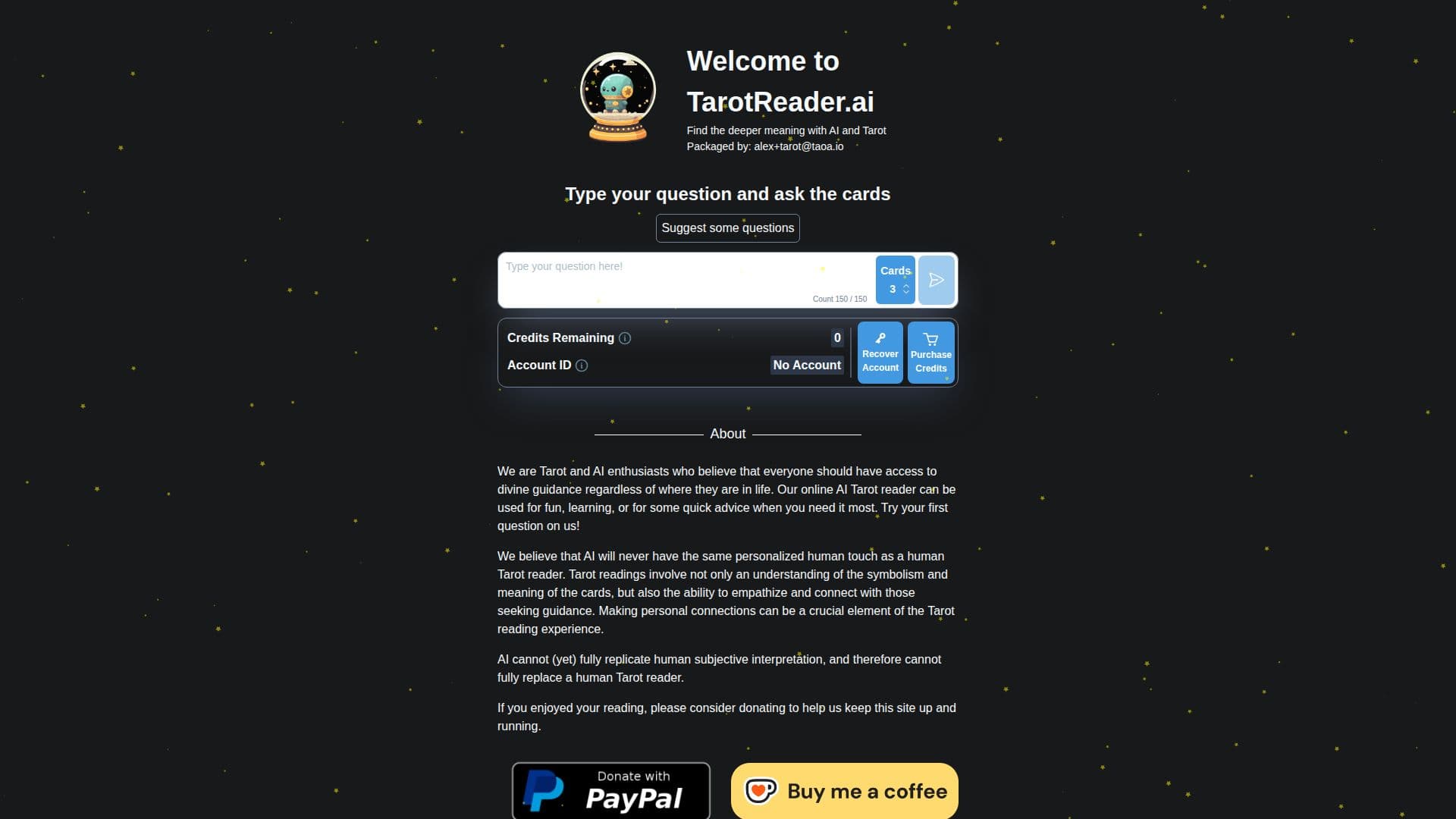 TarotReader.ai screenshot