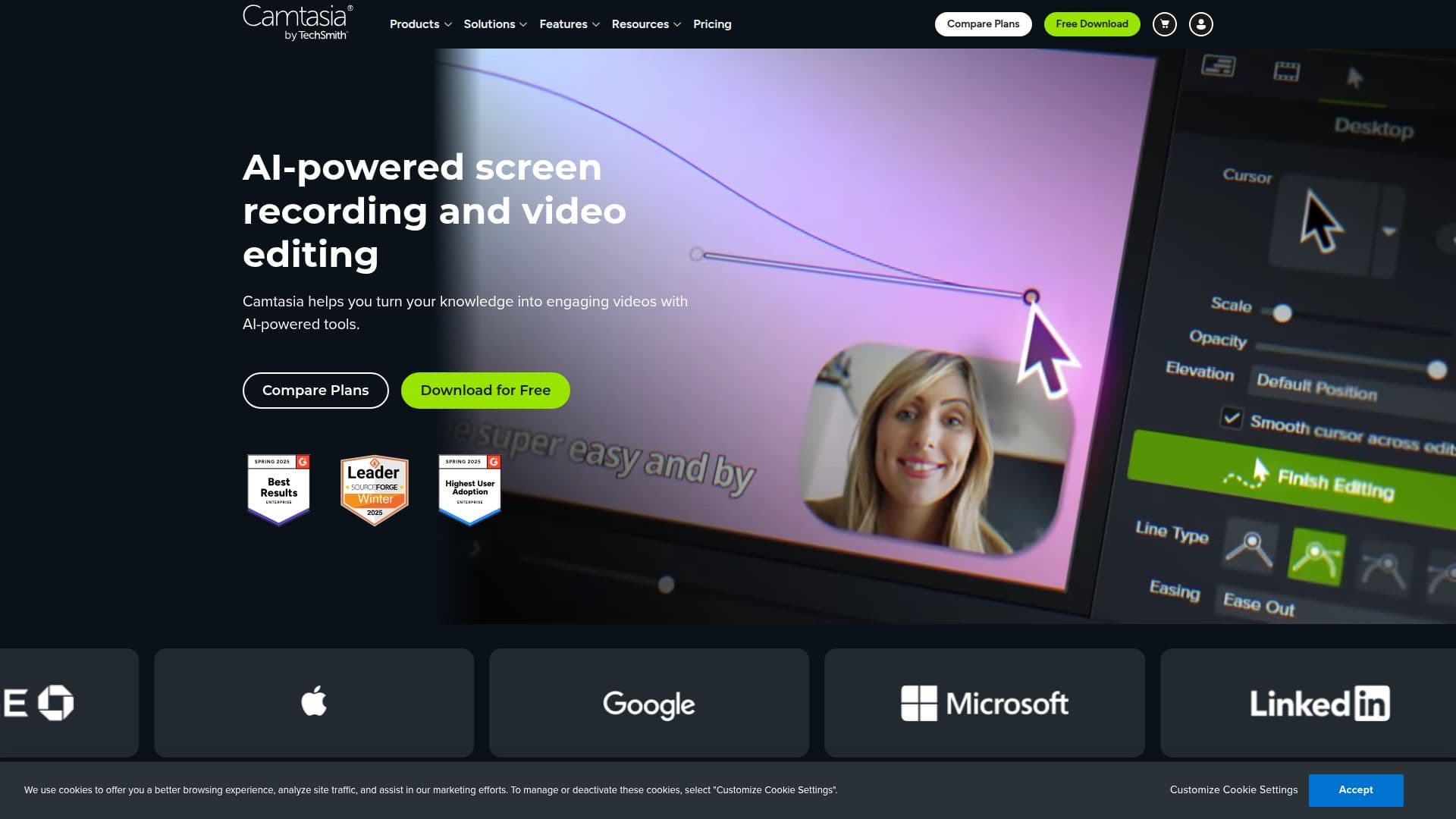 لقطة شاشة لـ Camtasia