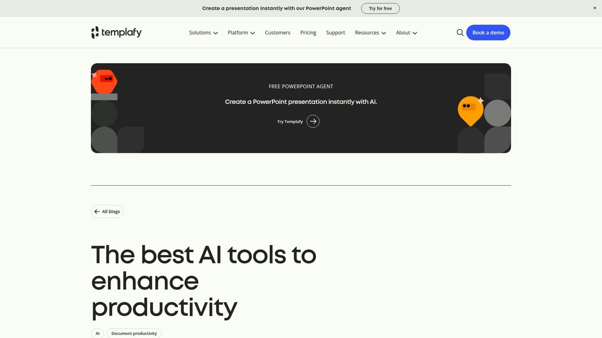 Herramientas de Productividad AI de Templafy screenshot