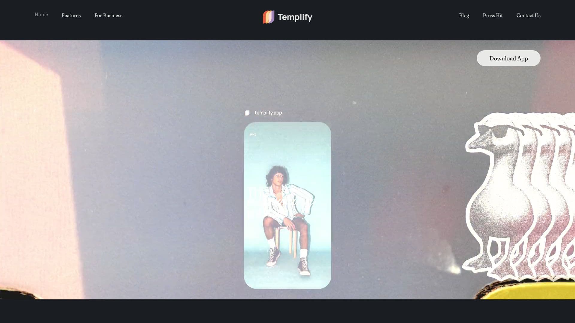 Tangkapan layar Templify App