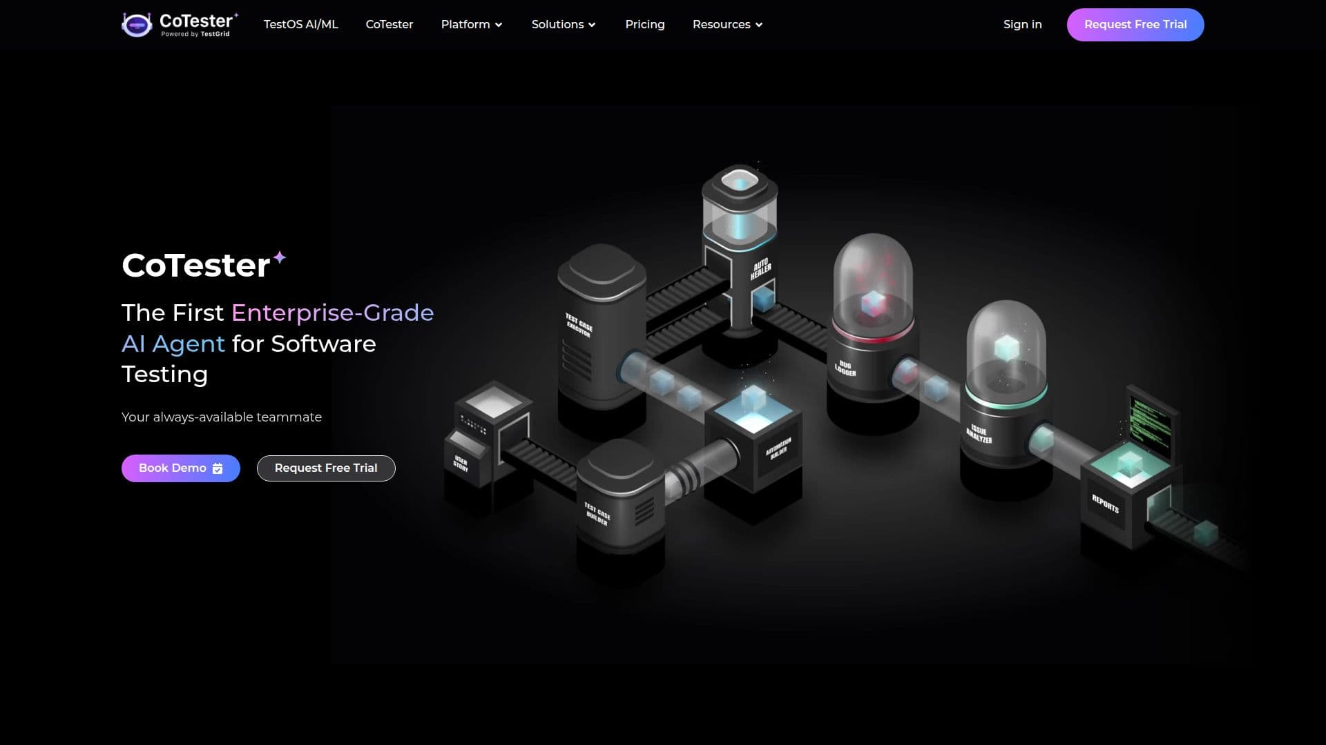 Enterprise-Grade AI Software Testing Agent - CoTester screenshot