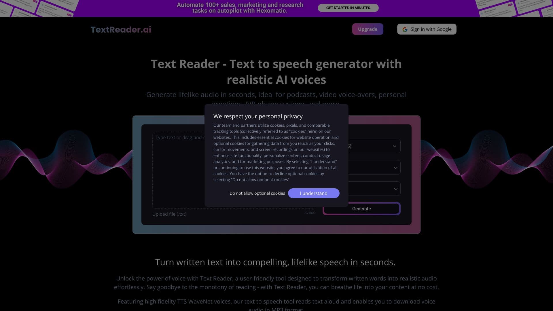 Text Reader screenshot