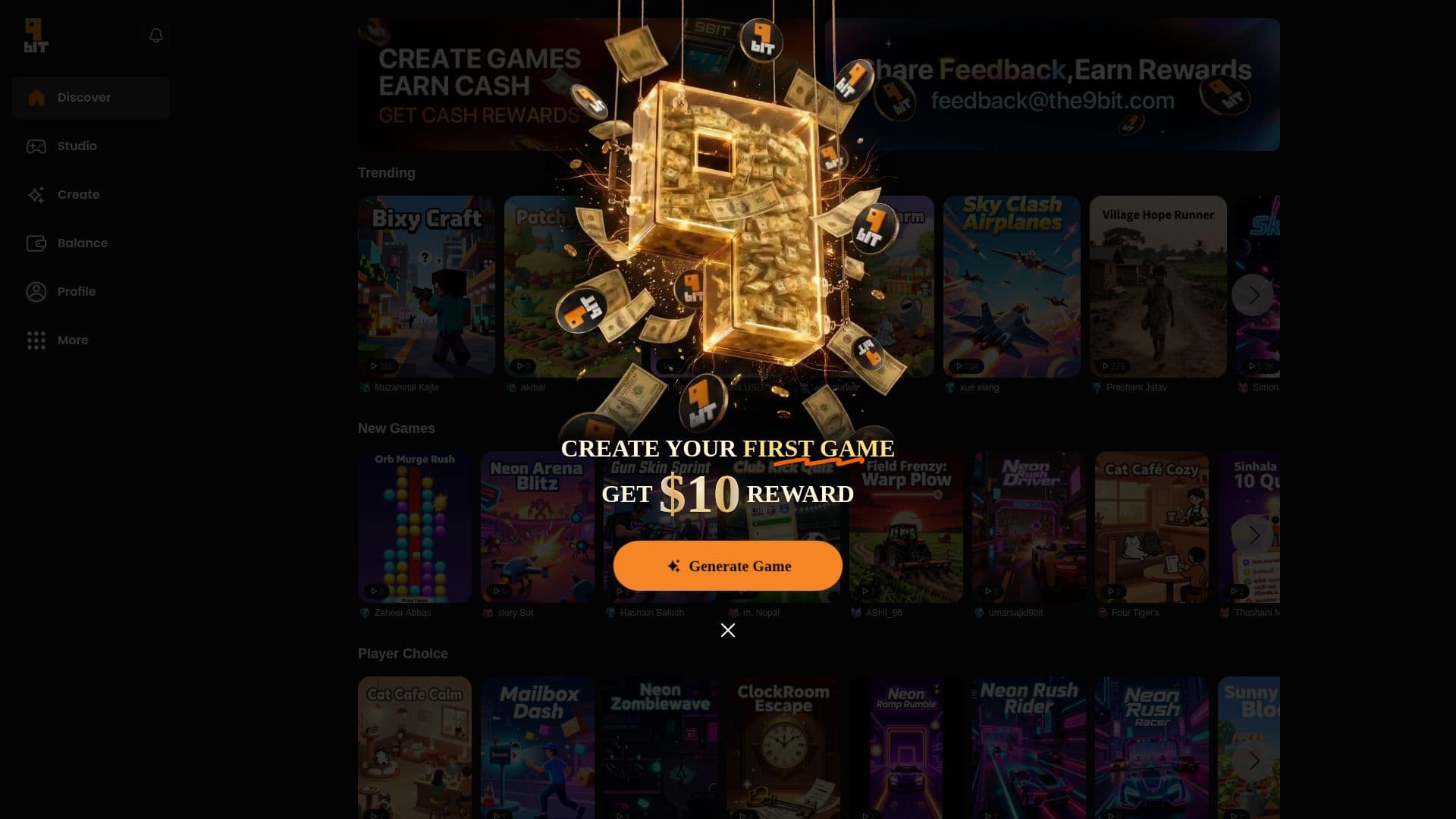 La Plataforma de Producción AI The9bit screenshot