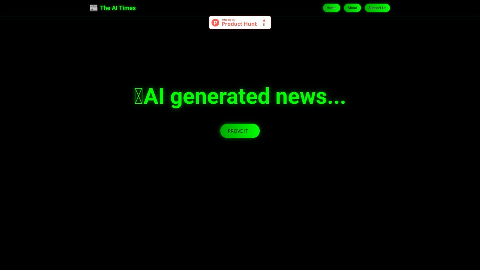 Screenshot von The AI Times