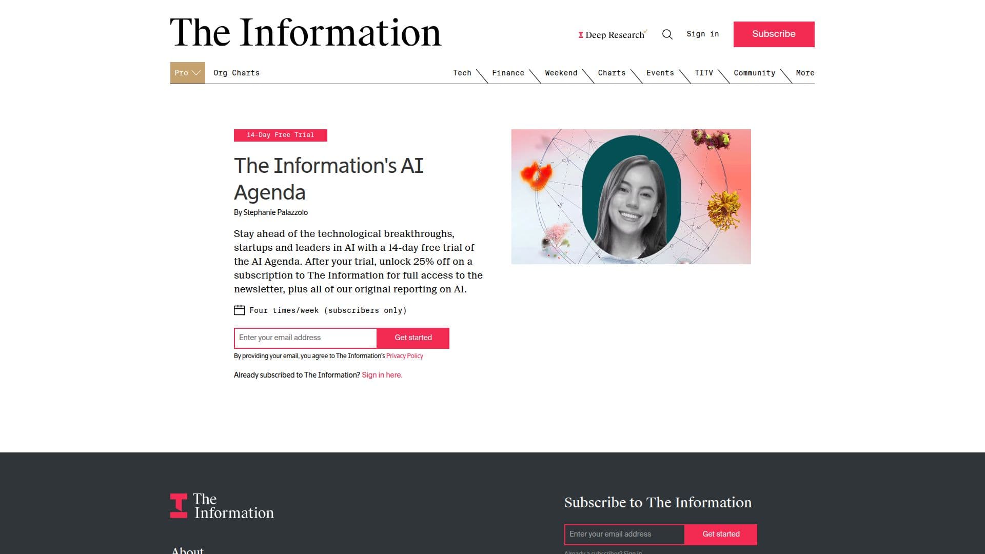 The Information's AI Agenda — Newsletter screenshot