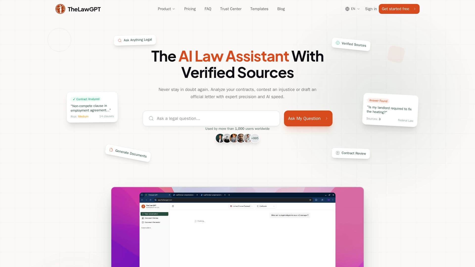 TheLawGPT - مساعد قانوني ذكي screenshot