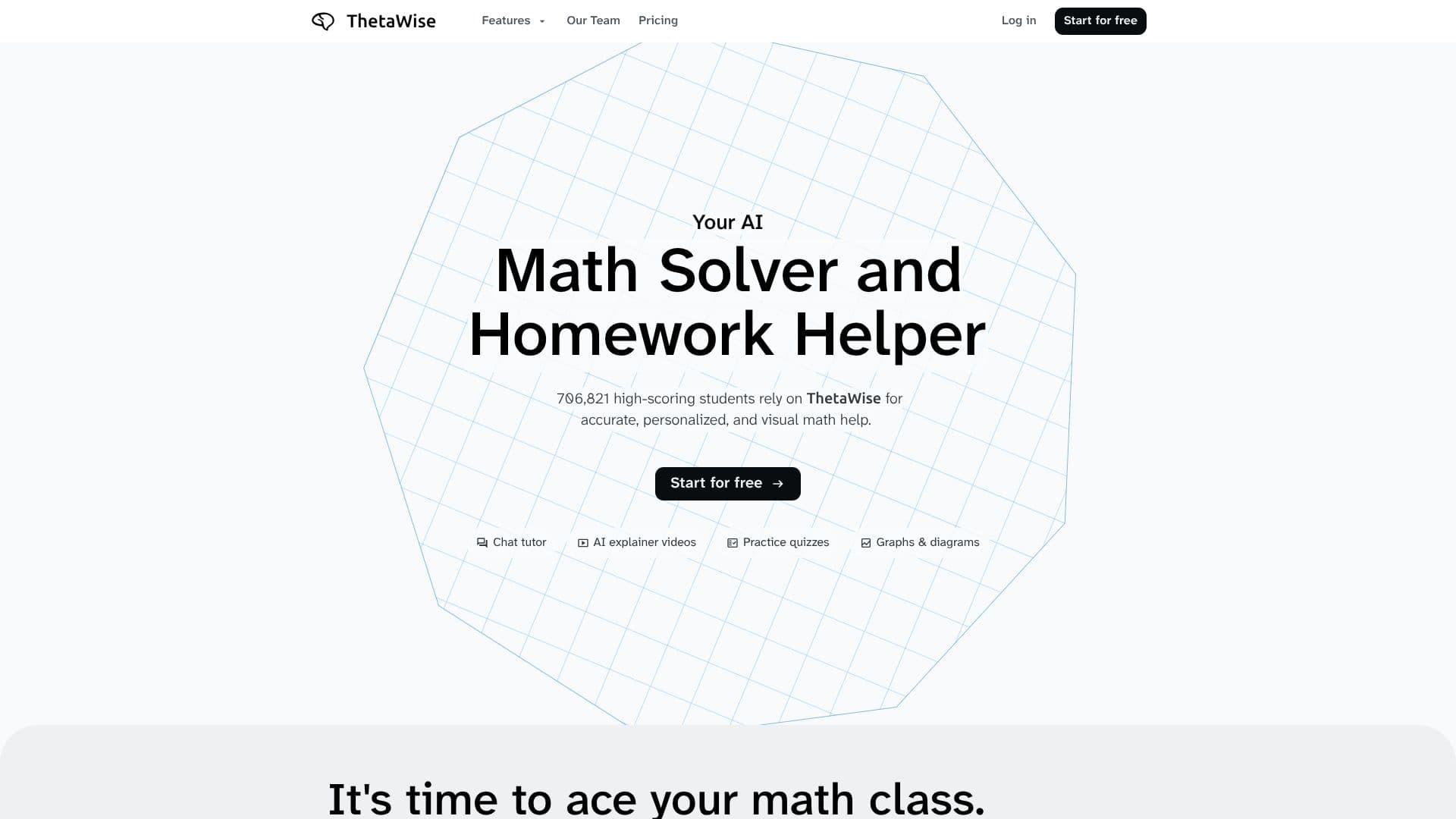Captura de pantalla de Thetawise AI Math Tutor