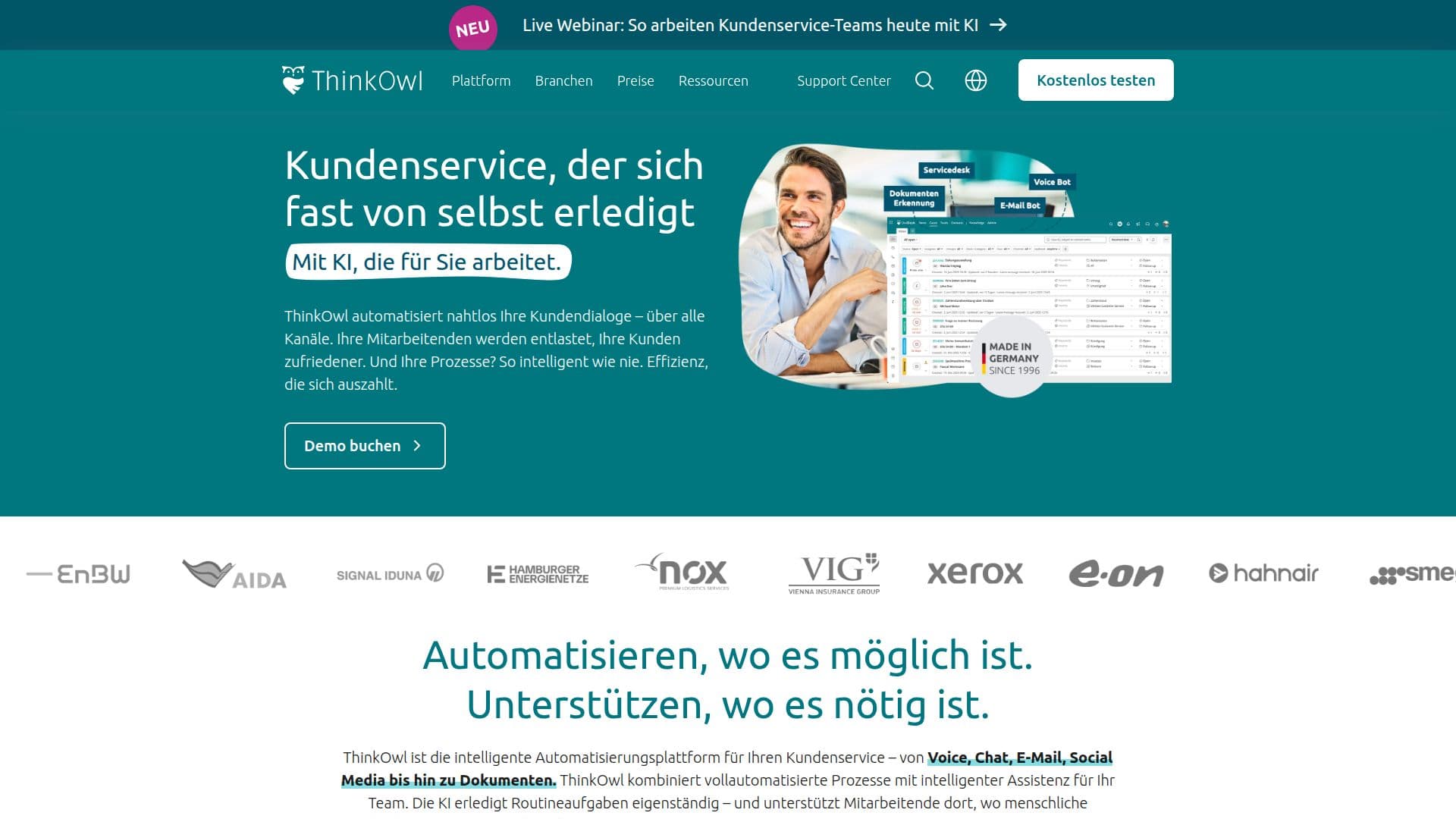 Платформа автоматизации ThinkOwl AI screenshot
