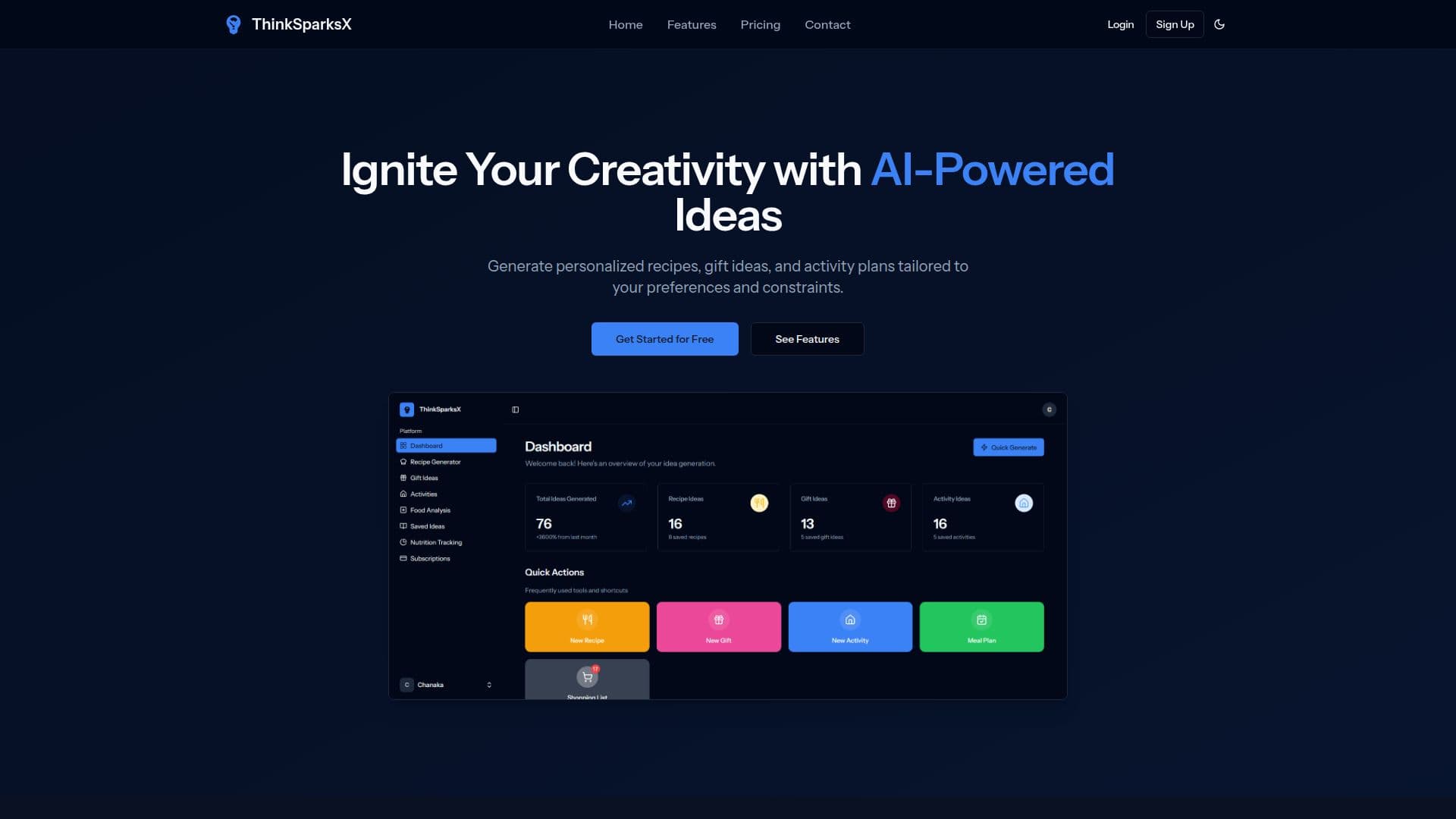 ThinkSparksX screenshot