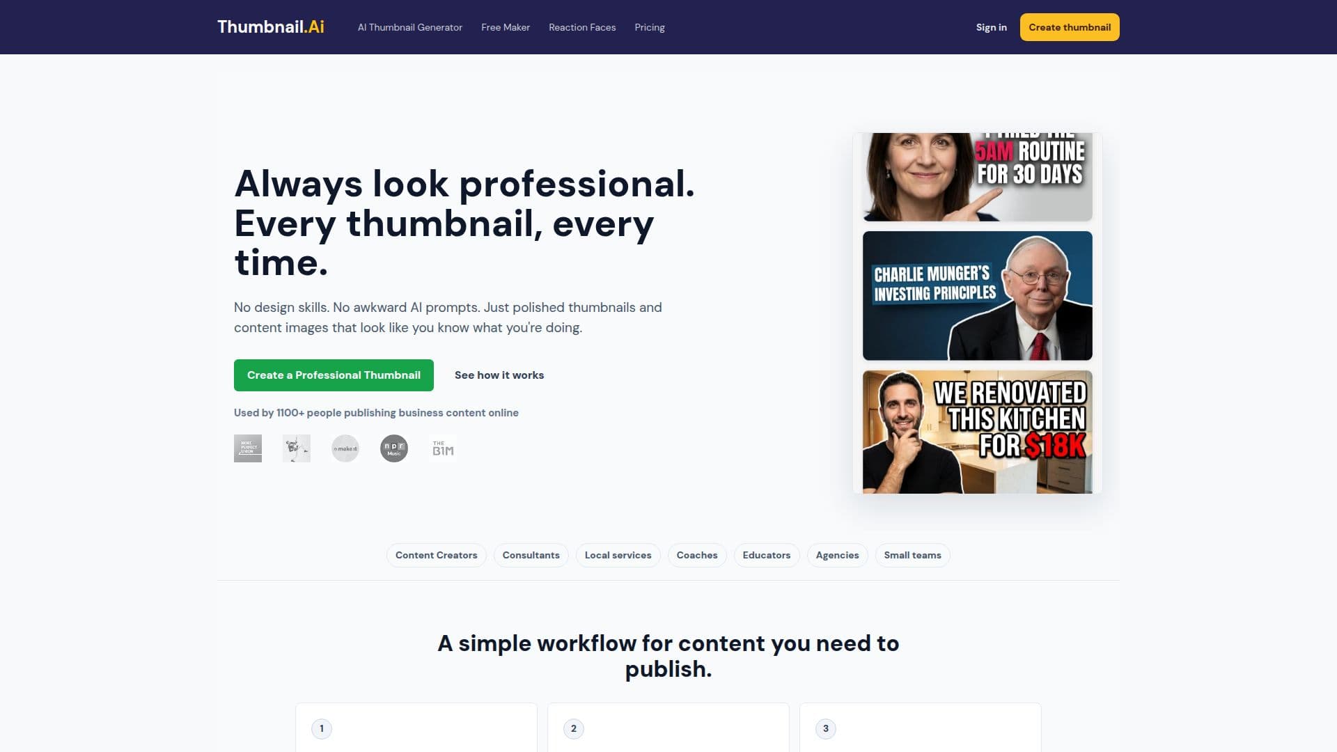 Thumbnail.ai - AI Thumbnail Generator screenshot