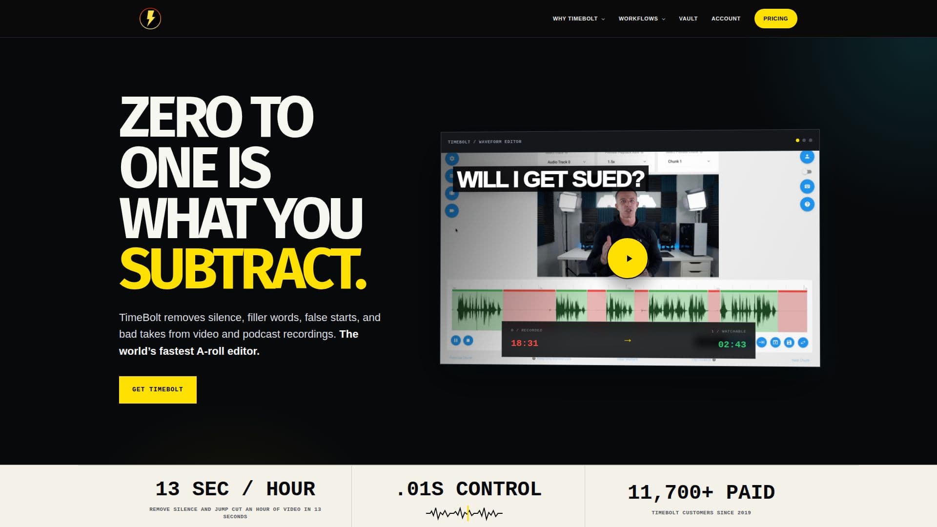 TimeBolt Video Editor screenshot