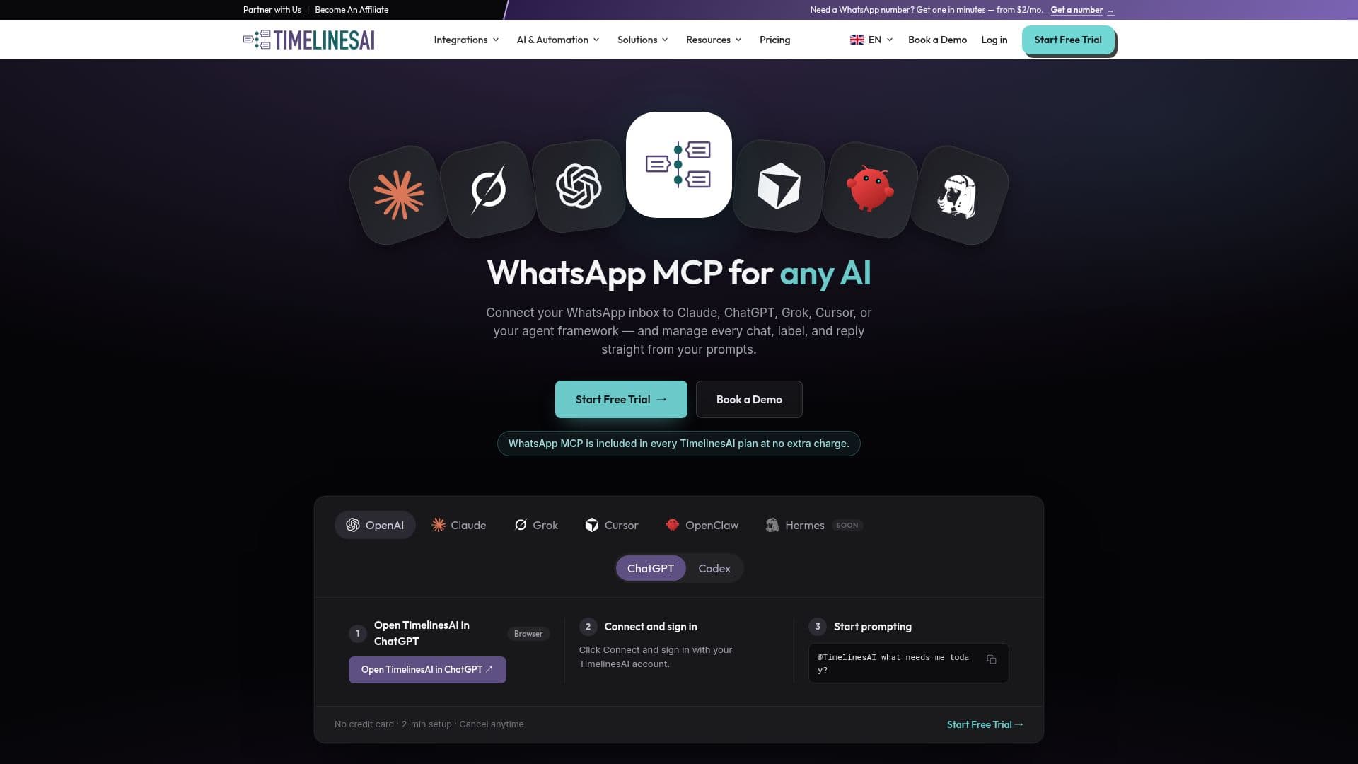 Captura de tela do Servidor MCP do WhatsApp