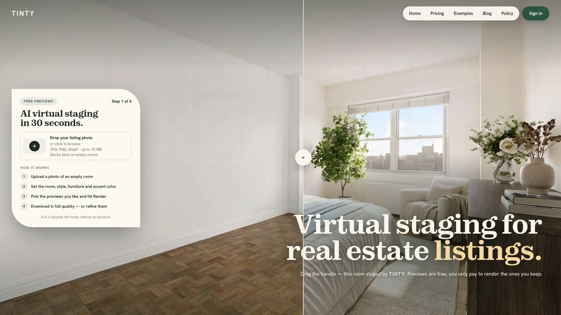 Tangkapan layar TINTY