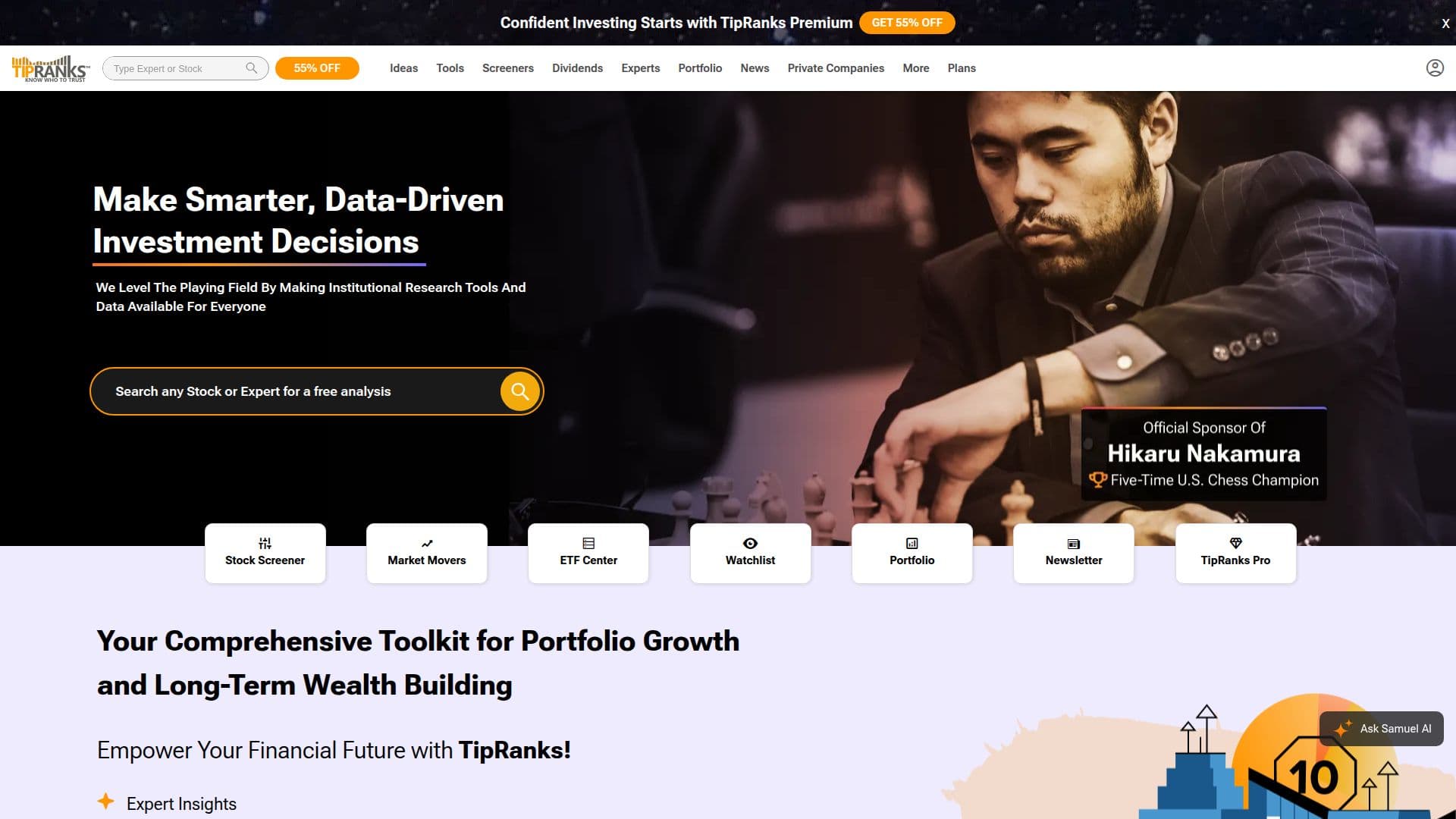TipRanks Stock Market Research screenshot