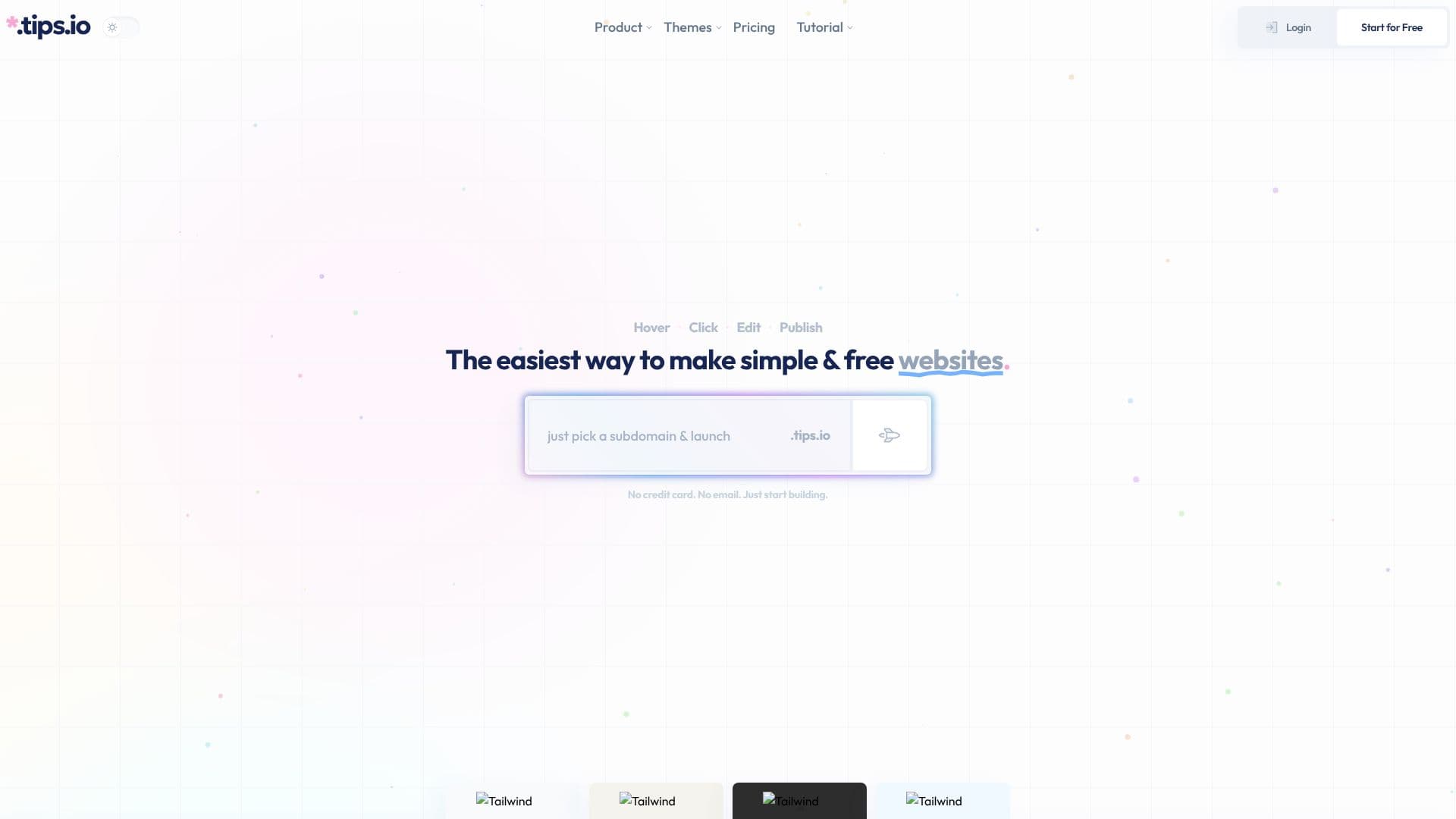 Captura de tela do Tips.io
