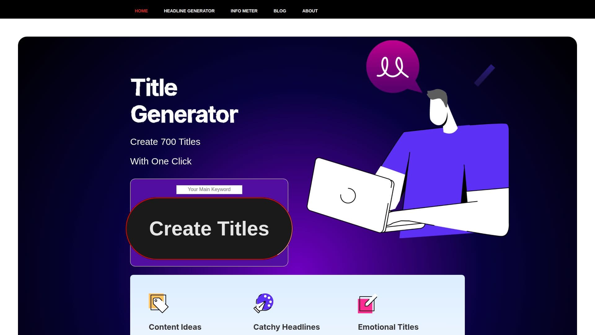 Title-Generator.com screenshot