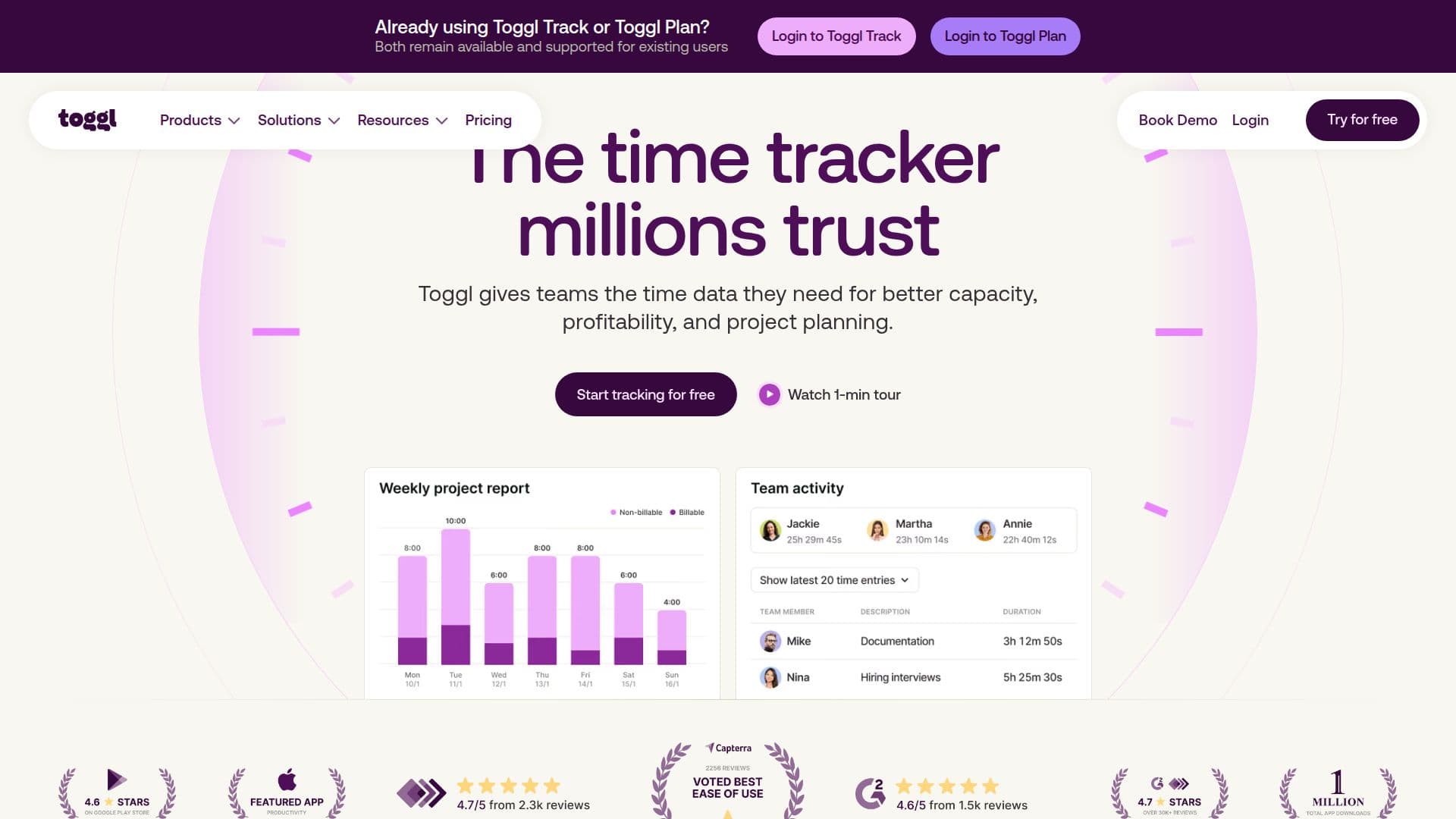 Toggl: Alat Pelacakan Waktu & Perencanaan screenshot