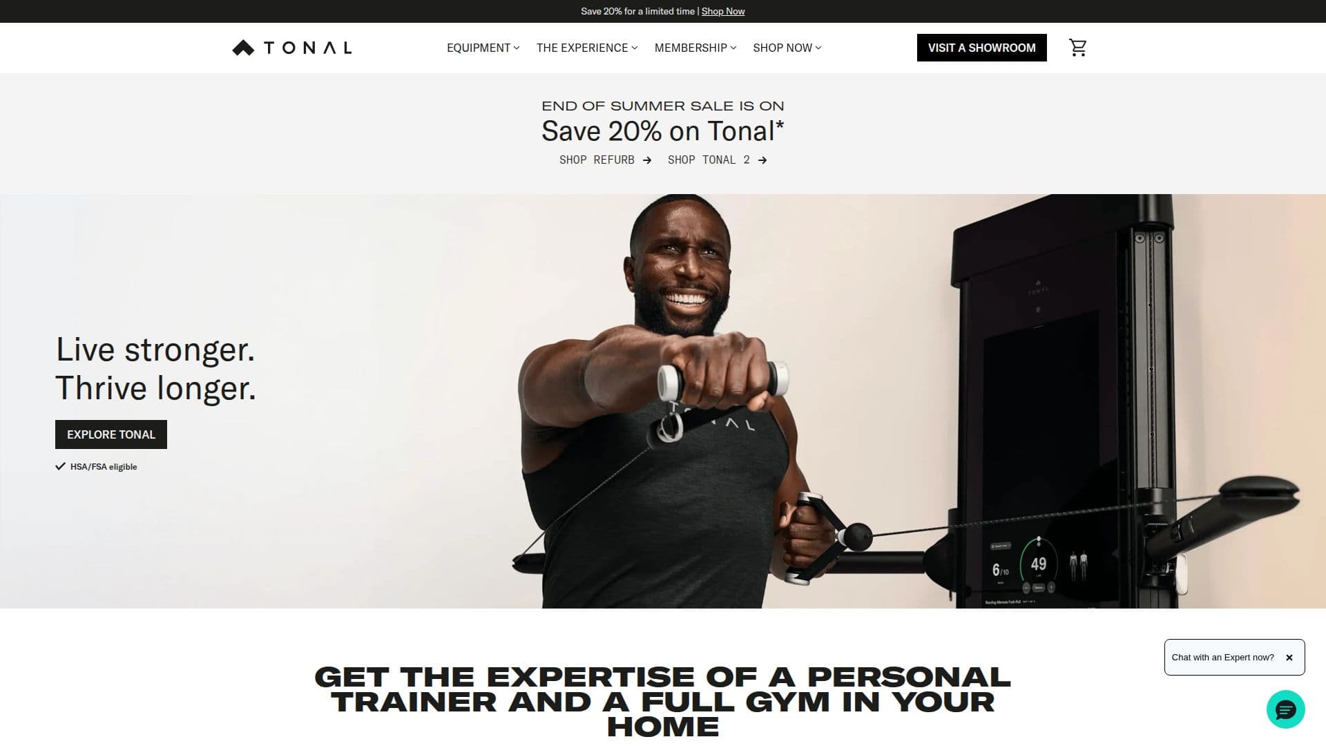 Tonal Smart Home Gym screenshot