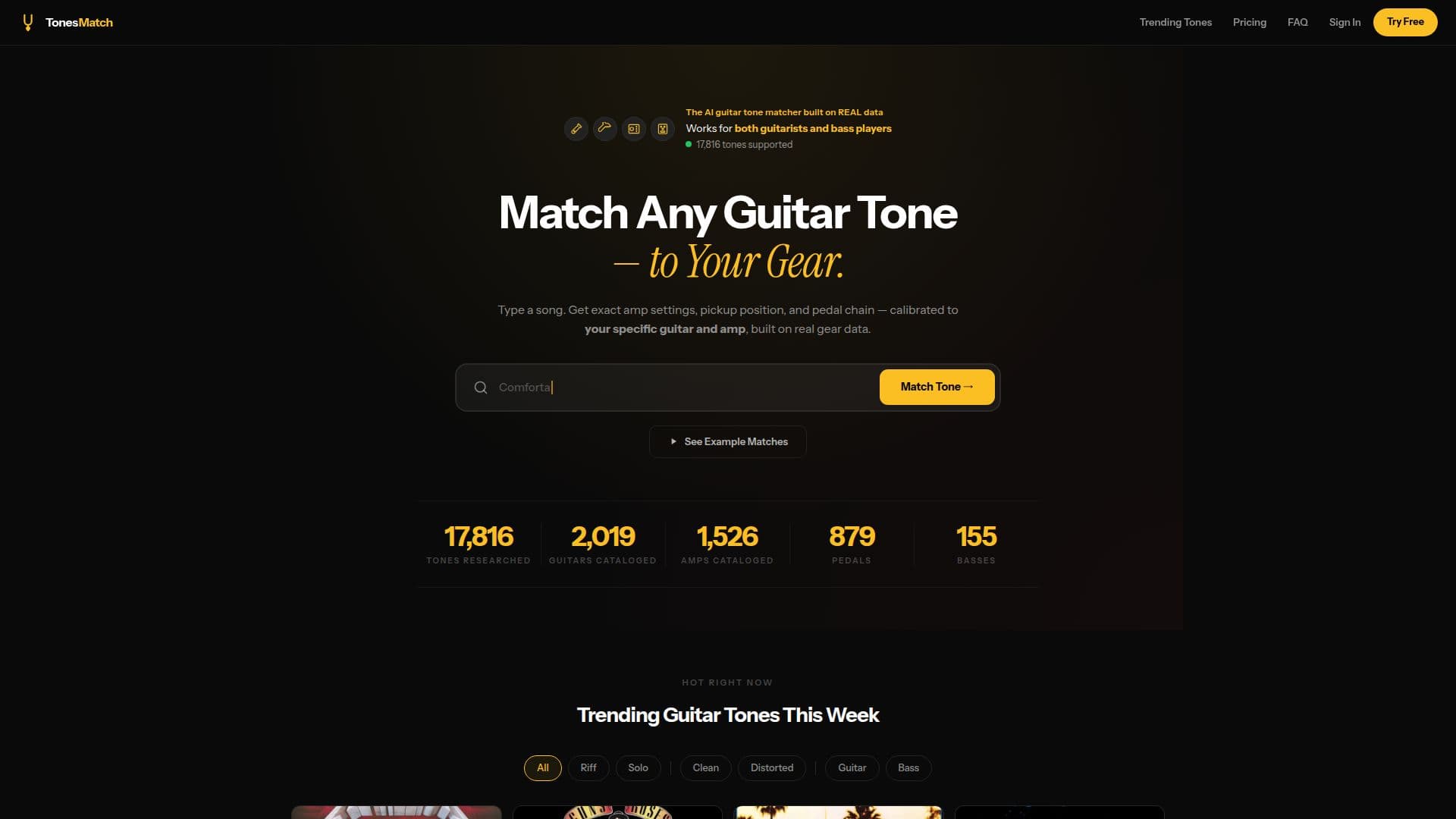 Tangkapan layar TonesMatch