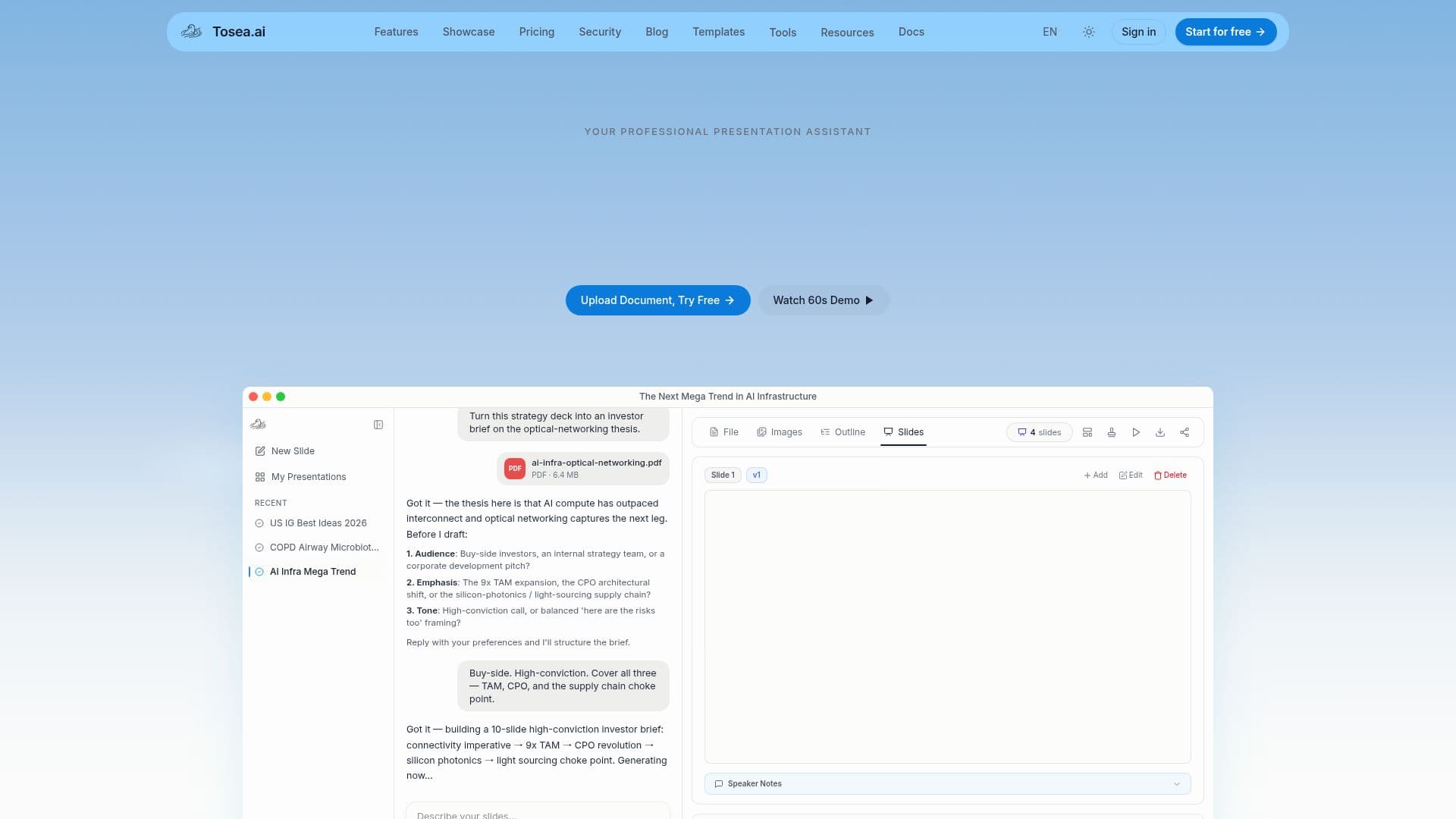 Screenshot von Tosea
