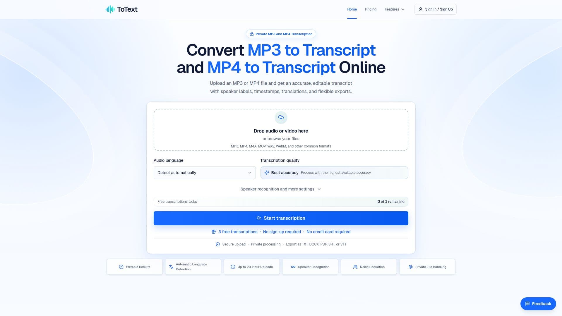 ToText screenshot