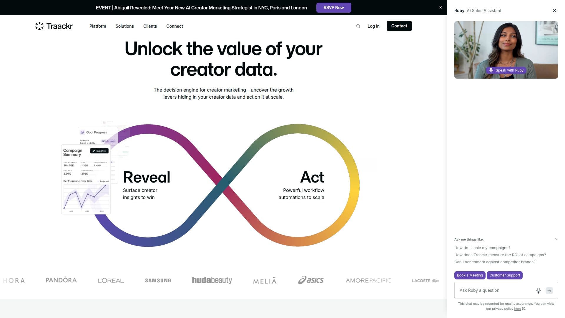 Traackr screenshot