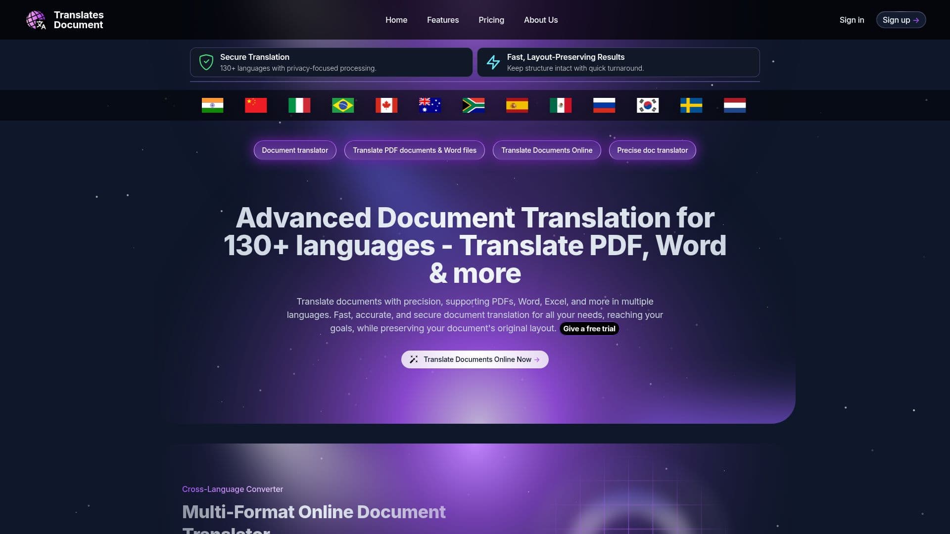 TranslatesDocument - Online Translator screenshot