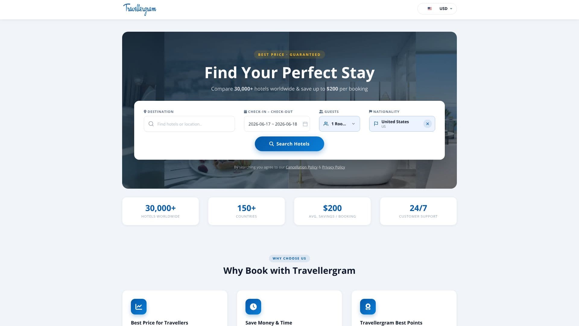 Tangkapan layar Travellergram