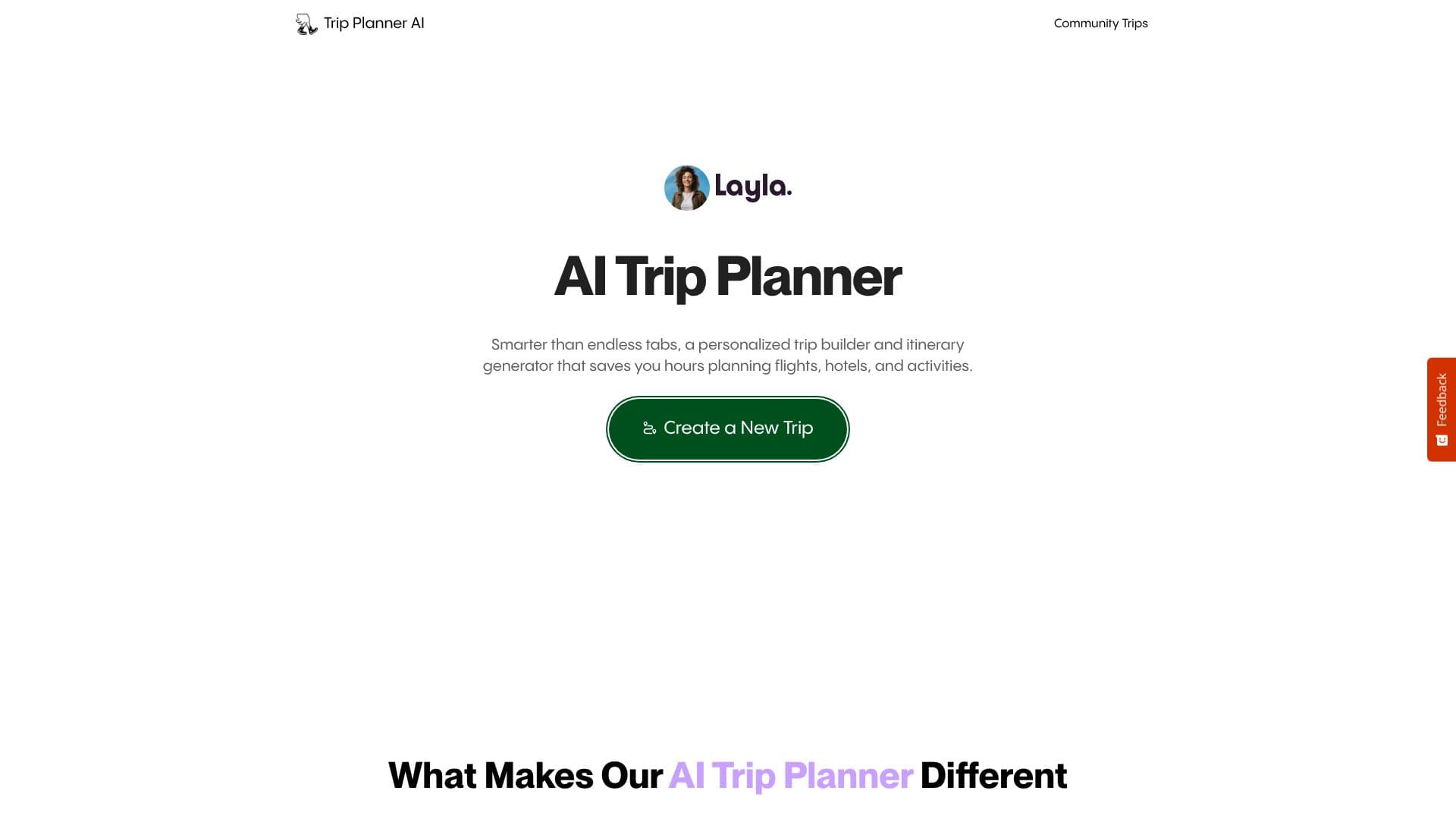 Trip Planner AI のスクリーンショット