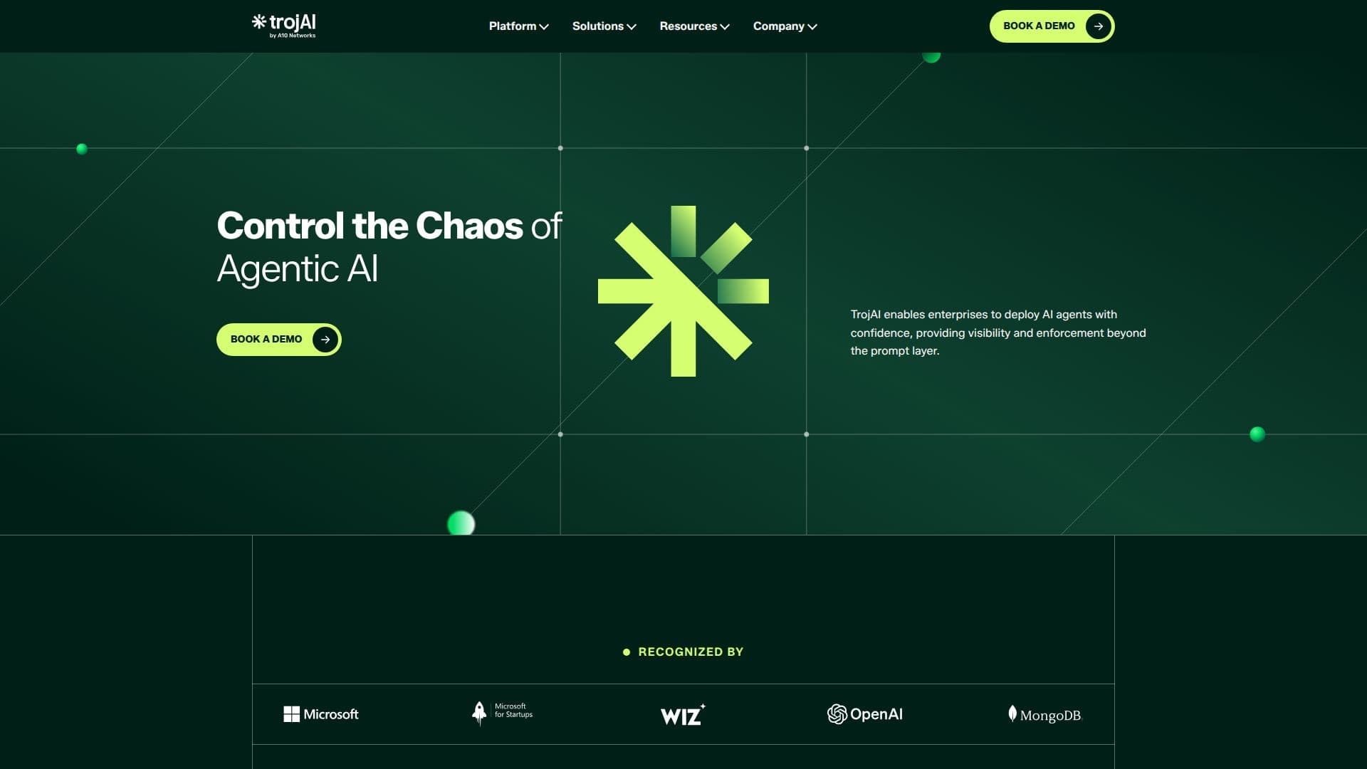TrojAI Security Platform screenshot