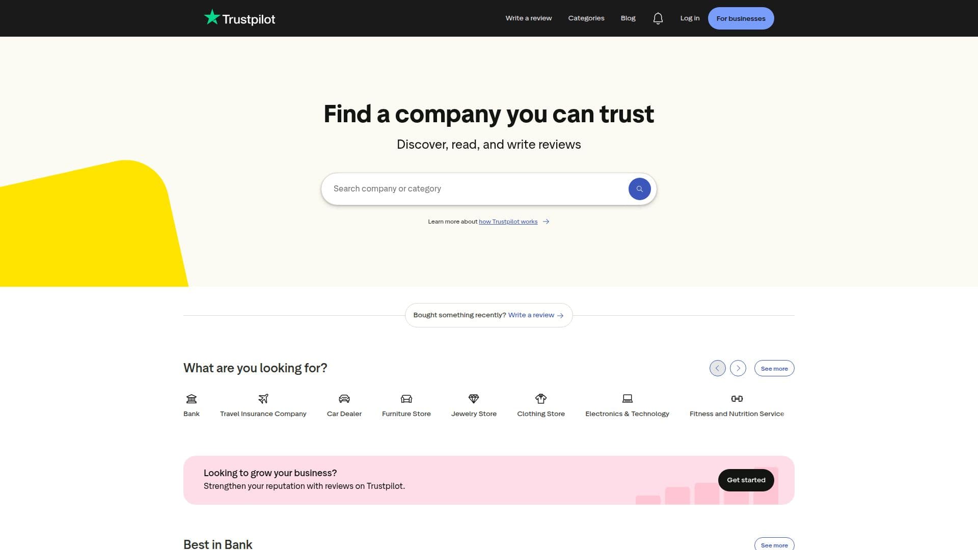 لقطة شاشة لـ Trustpilot