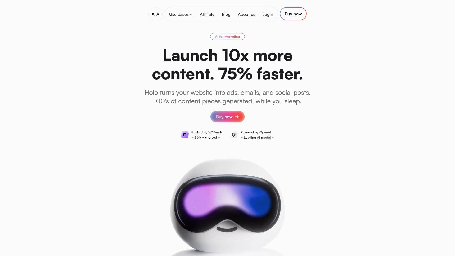 Holo.ai 마케팅 도구 screenshot