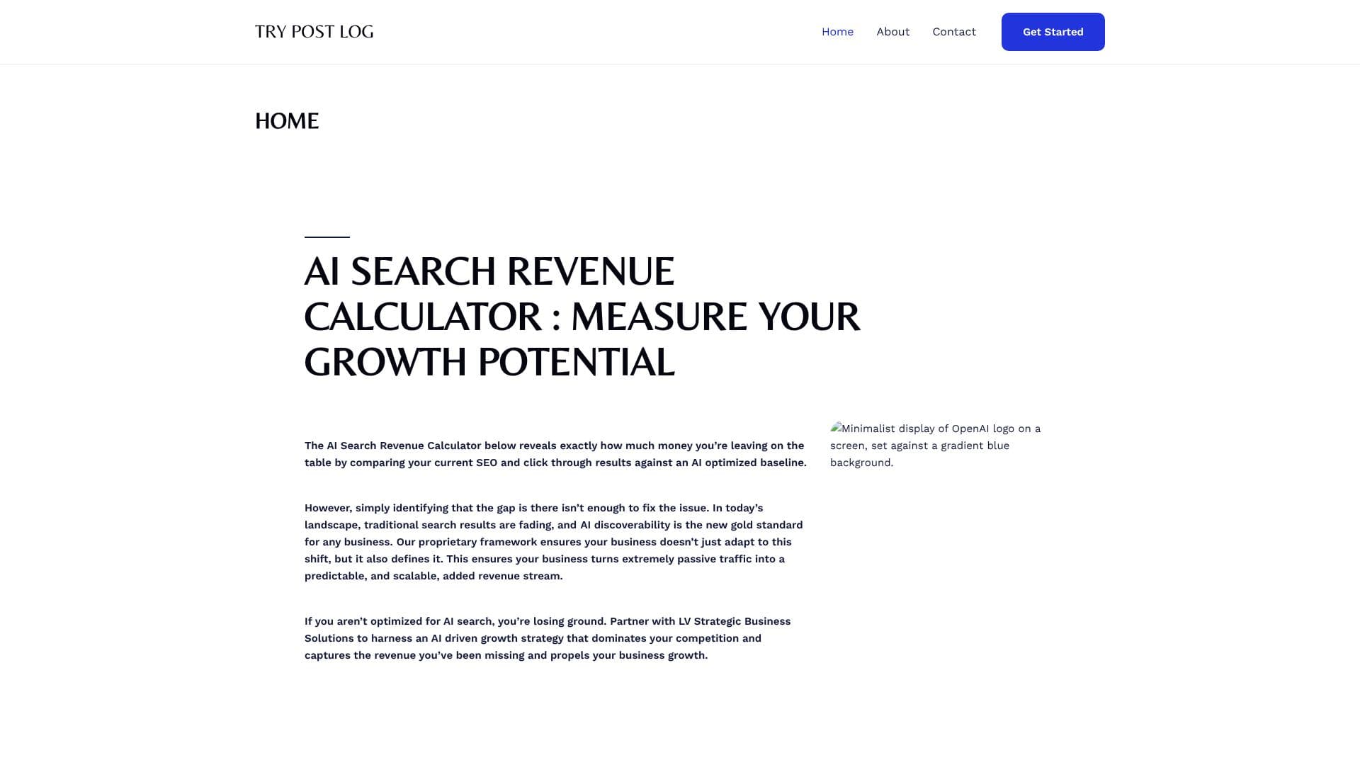 AI Search Revenue Calculator screenshot