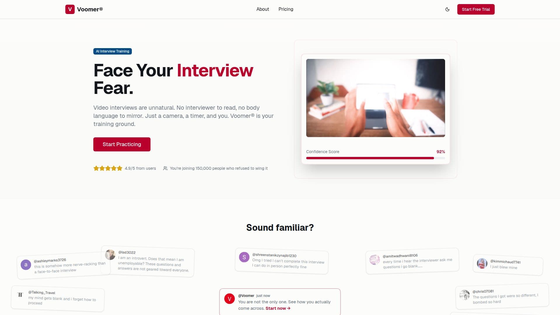 Voomer - KI-gestütztes Video-Interview-Training screenshot