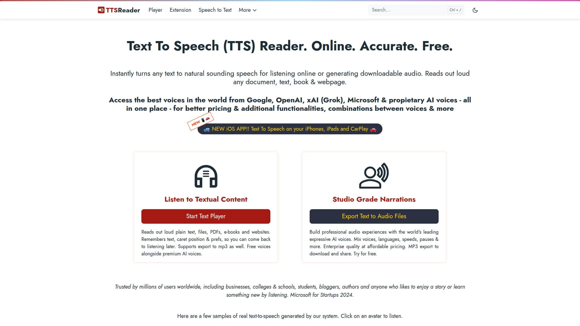 TTSReader screenshot