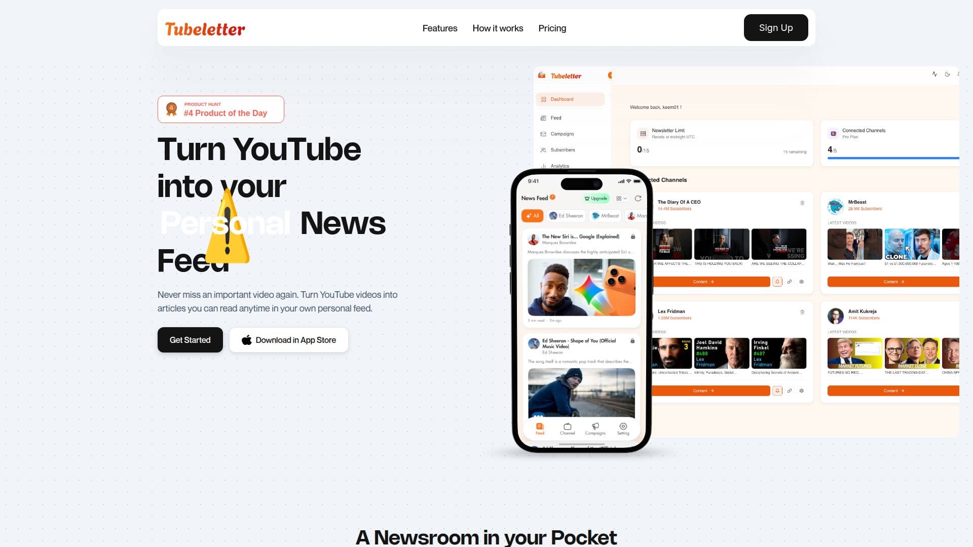 Tubeletter のスクリーンショット