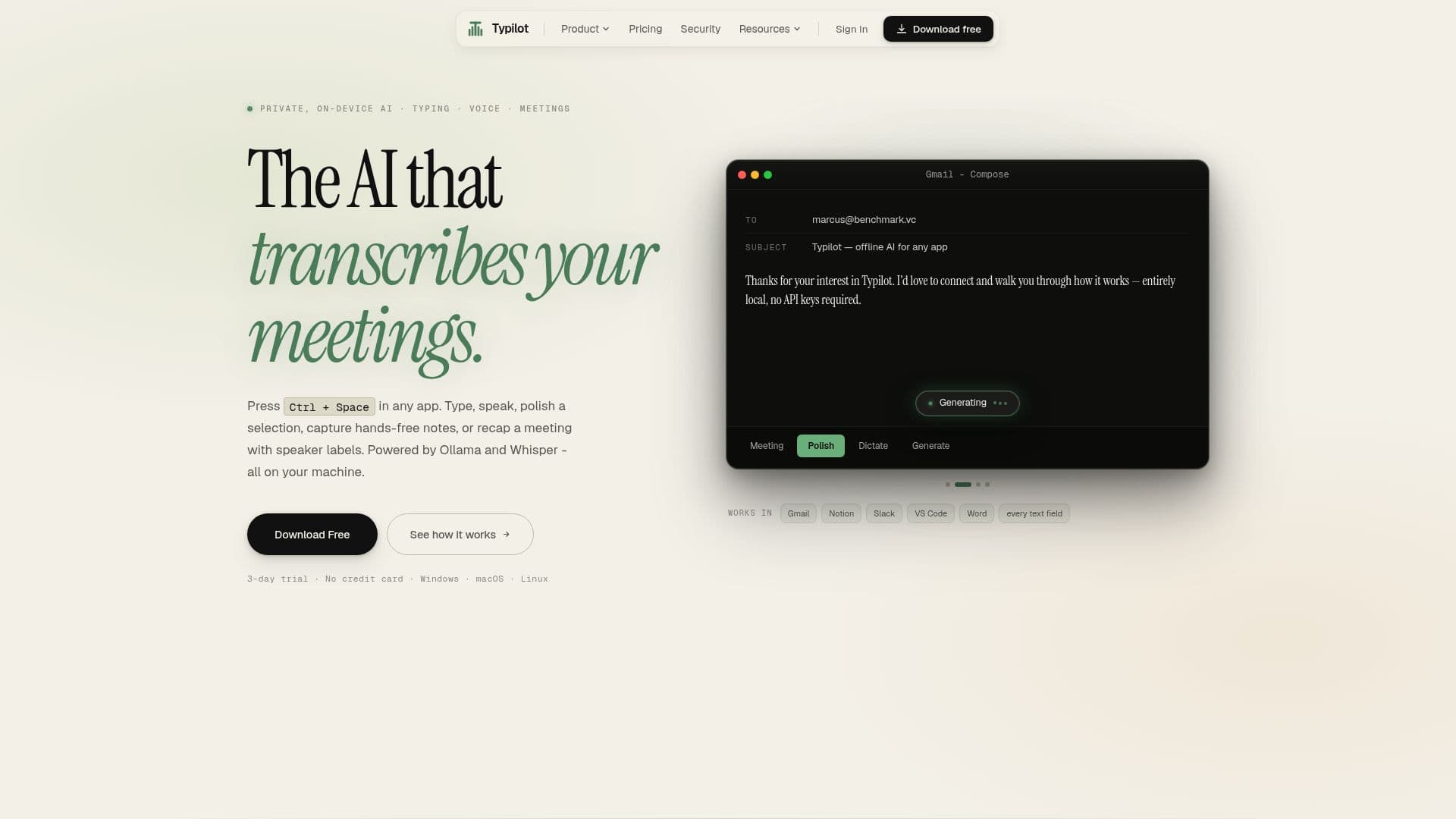لقطة شاشة لـ Typilot
