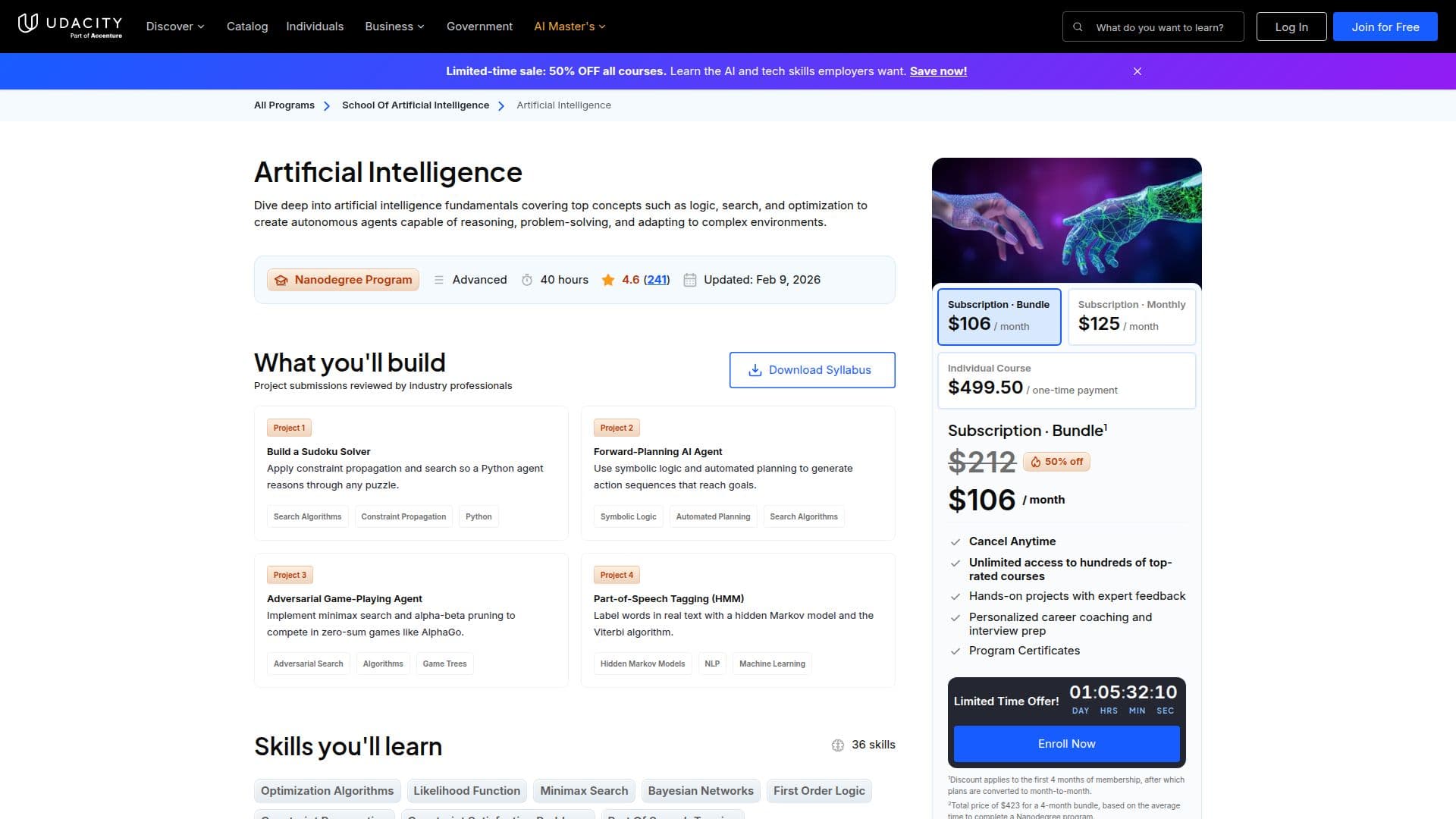 Udacity Artificial Intelligence Nanodegree screenshot