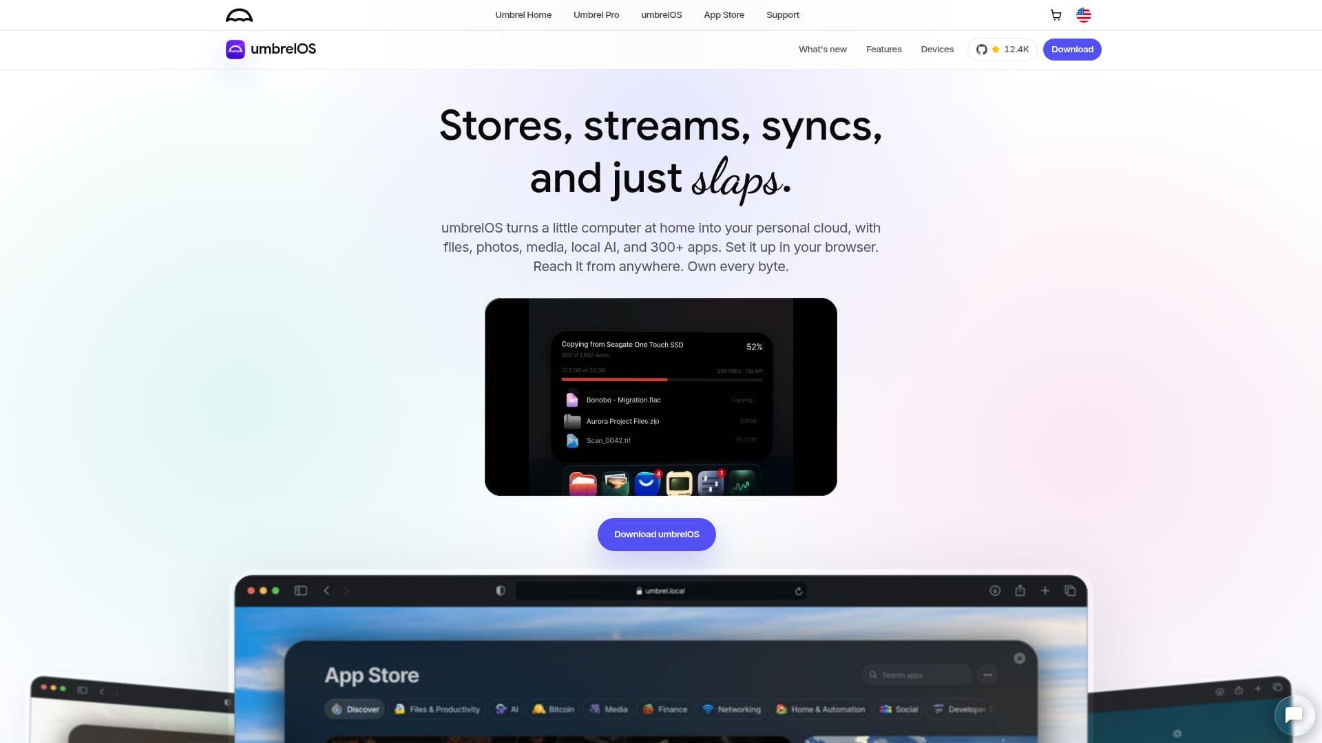 Screenshot von umbrelOS