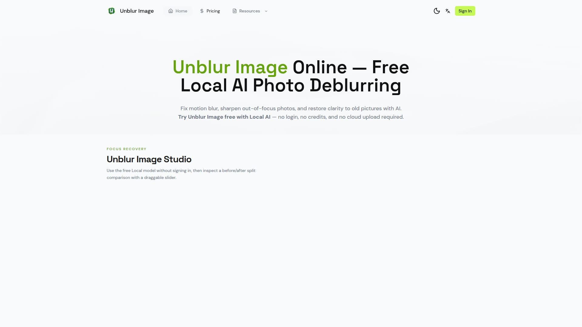 Unblur Image screenshot