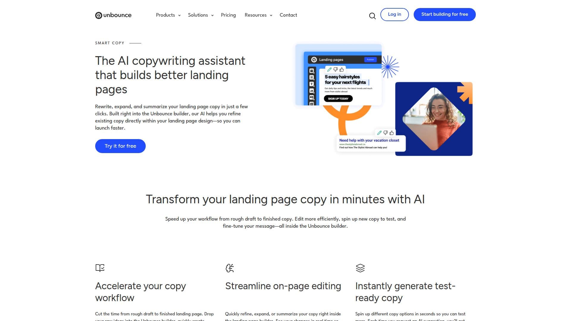 Unbounce Smart Copy screenshot