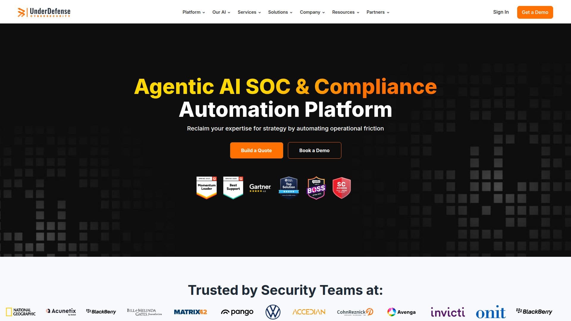 UnderDefense Agentic AI SOC screenshot
