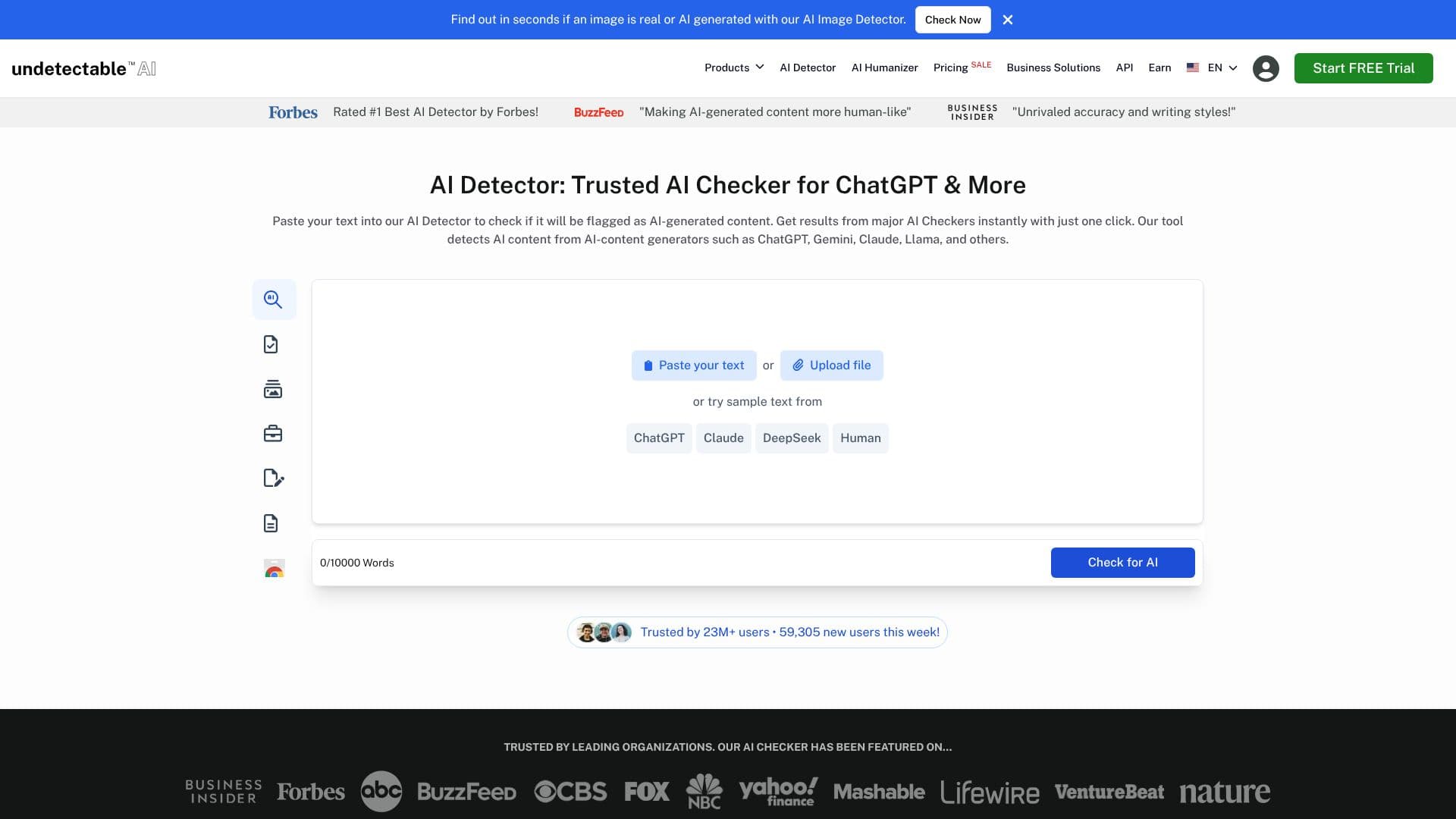 Undetectable AI Detector screenshot